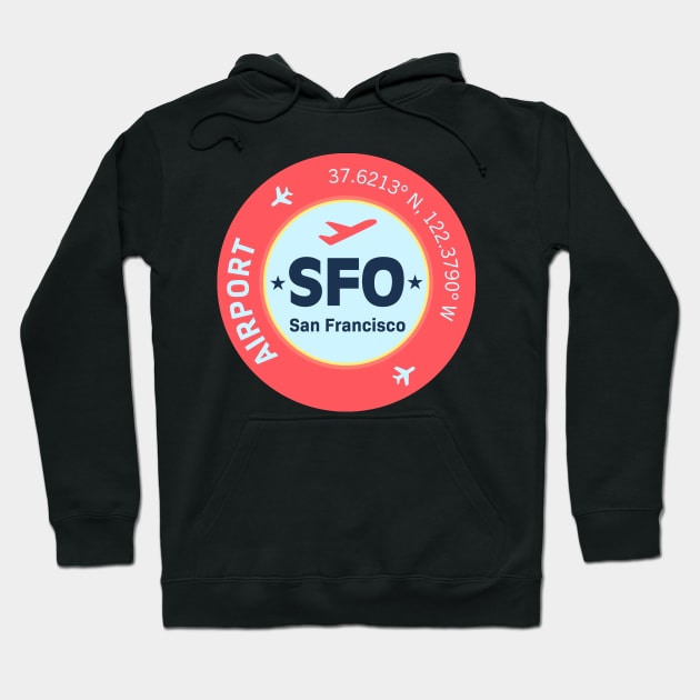 San Francisco sticker design Hoodie by Woohoo